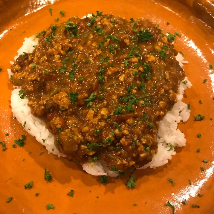 水なし！野菜たっぷりヘルシー鶏挽肉のキーマカレー